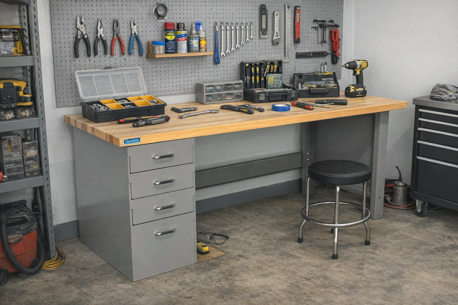 Cabinet & Drawer Pedestal Workbenches