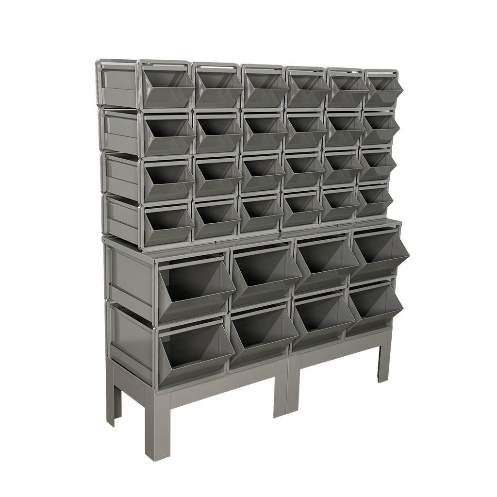 Stackbin 24 Inch Bench Pre-Configured Stackbin Units