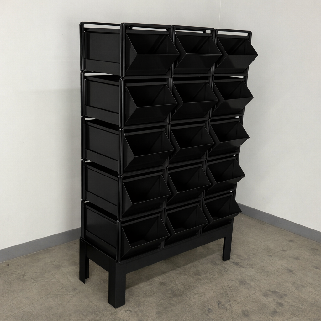 Stackbin Organizers #4 Steel Stackbin Combination Storage Unit With Steel Bins