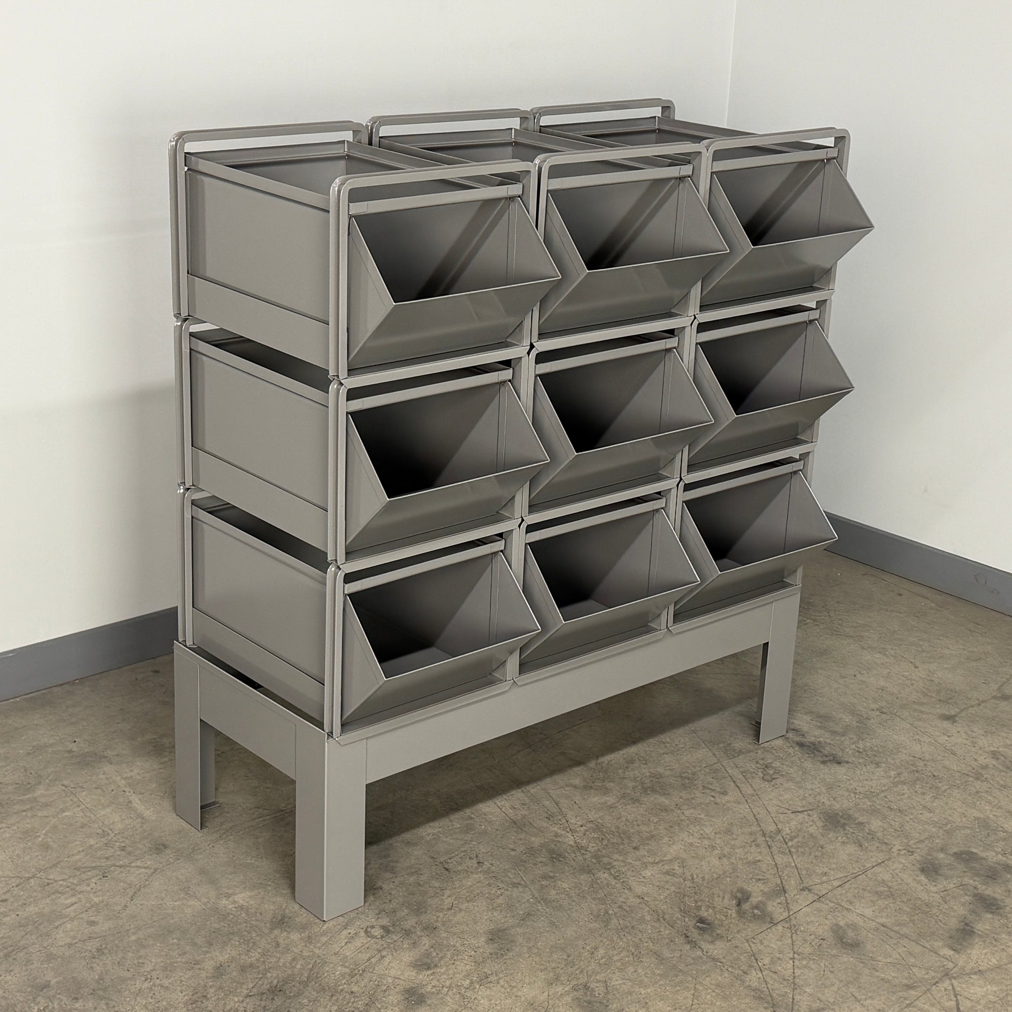 4 Steel Stackbin Combination Storage Unit With Steel Bins