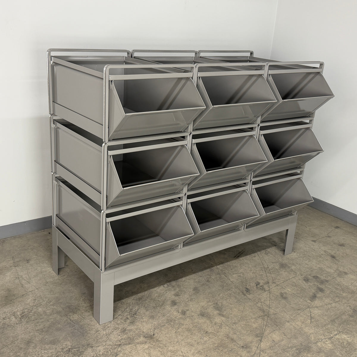 Stackbin Organizers #6 Steel Stackbin Combination Storage Unit With Steel Bins