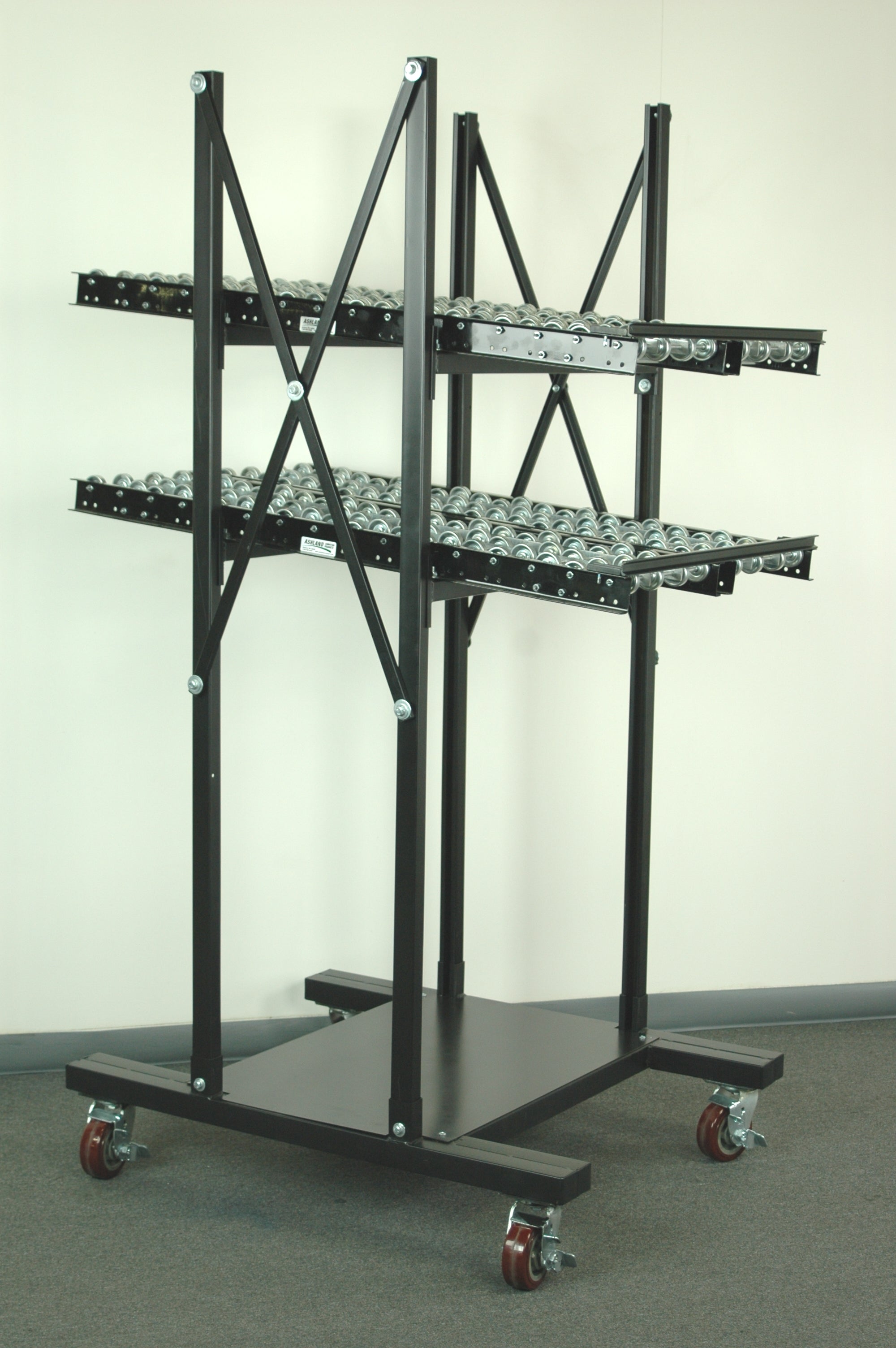 Two Sides Flow Rack Two-Level Flow Rack with Adjustable Steel Shelving System – Stackbin