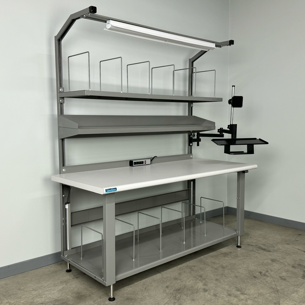 Packing Workbench № 3 Electric — Industrial Heavy-Duty Adjustable Heig ...